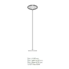 Ribbed and Hand Blown Venetian Glass Floor Lamp - Dafne Viadurini