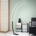Modern Dimmable LED Floor Lamp in Black, Gold or White Metal - Gondola