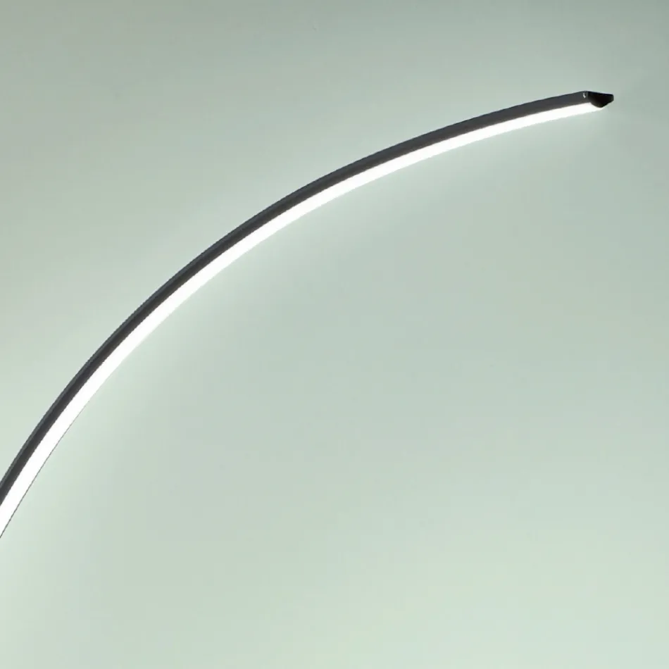 Modern Dimmable LED Floor Lamp in Black, Gold or White Metal - Gondola Viadurini