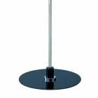 Modern floor lamp with chromed structure and glass plate Made in Italy - Saturno Viadurini