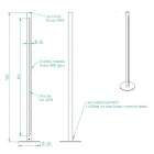 Modern Metal Floor Lamp with Double Lighting Made in Italy - Roman Viadurini