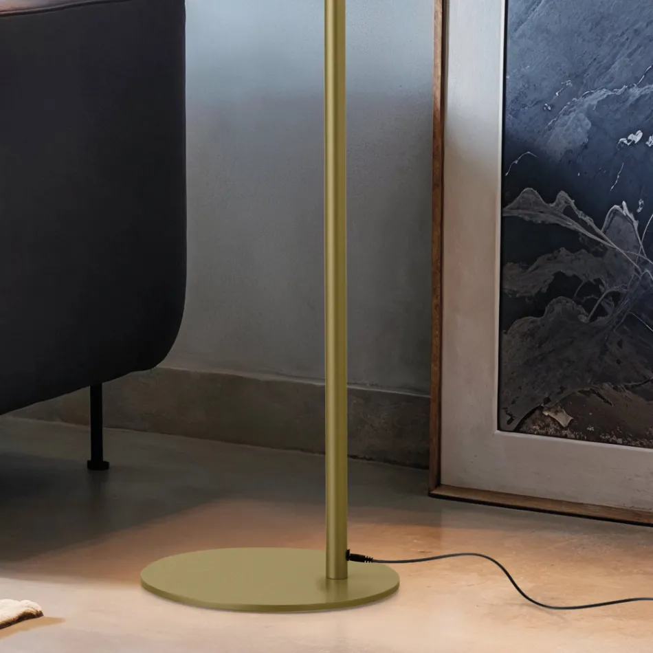 Floor Lamp Made of Metal with Various Finishes Made in Italy - Lumi Viadurini