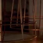 Lounge Floor Lamp 3 Lights in White or Natural Metal Minimal Style - Styling Viadurini