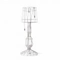 Lounge Floor Lamp 3 Lights in White or Natural Metal Minimal Style - Styling