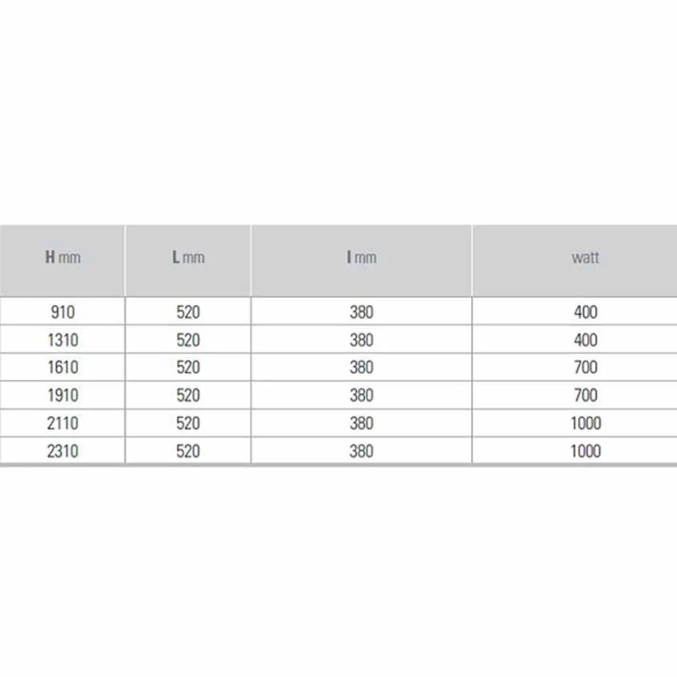 Electric Radiant Plate Modern Wall Radiator up to 1000 W - Bent Viadurini