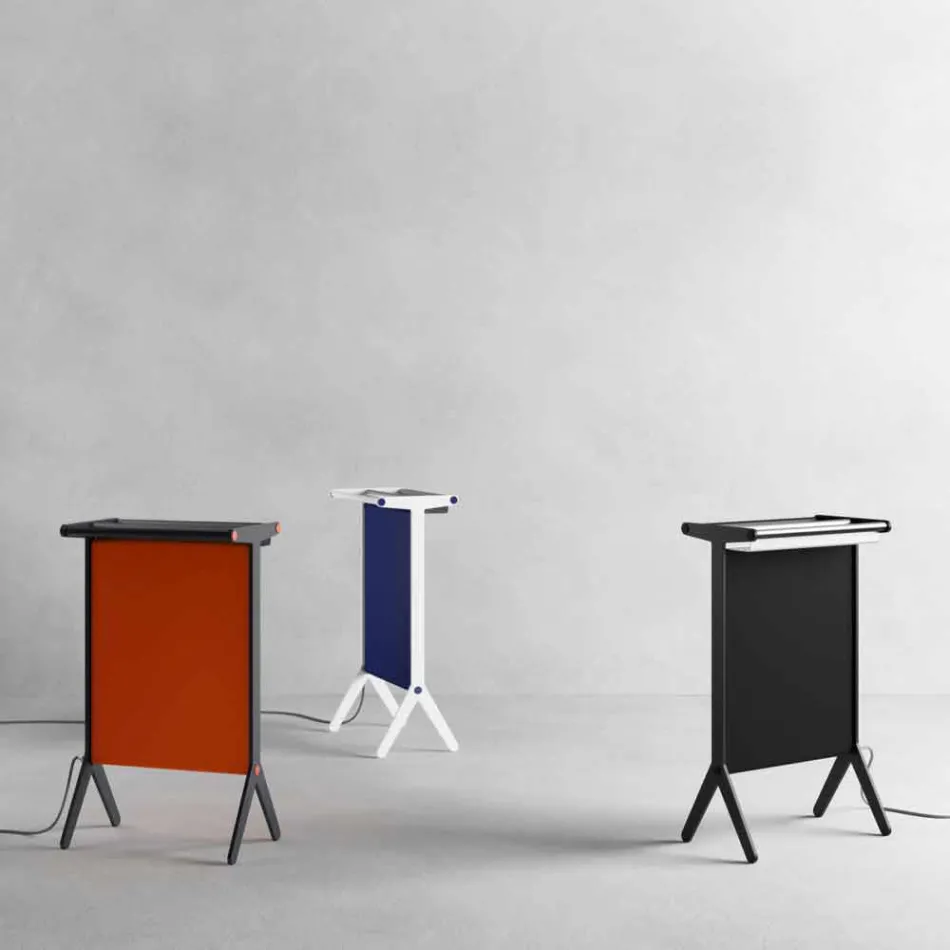 Radiant Plate in Aluminium and Electric and Colored Fabric Design 150 W - Sam Viadurini