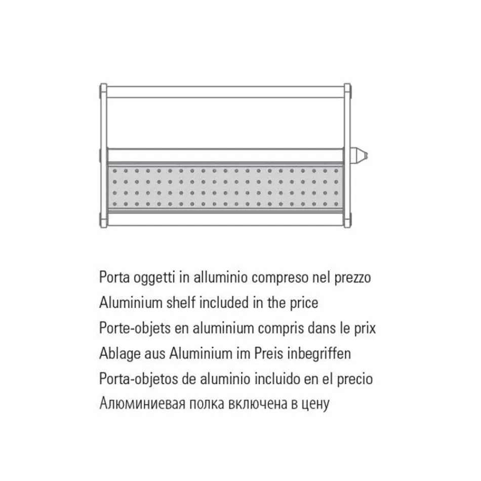 Radiant Plate in Aluminium and Electric and Colored Fabric Design 150 W - Sam Viadurini