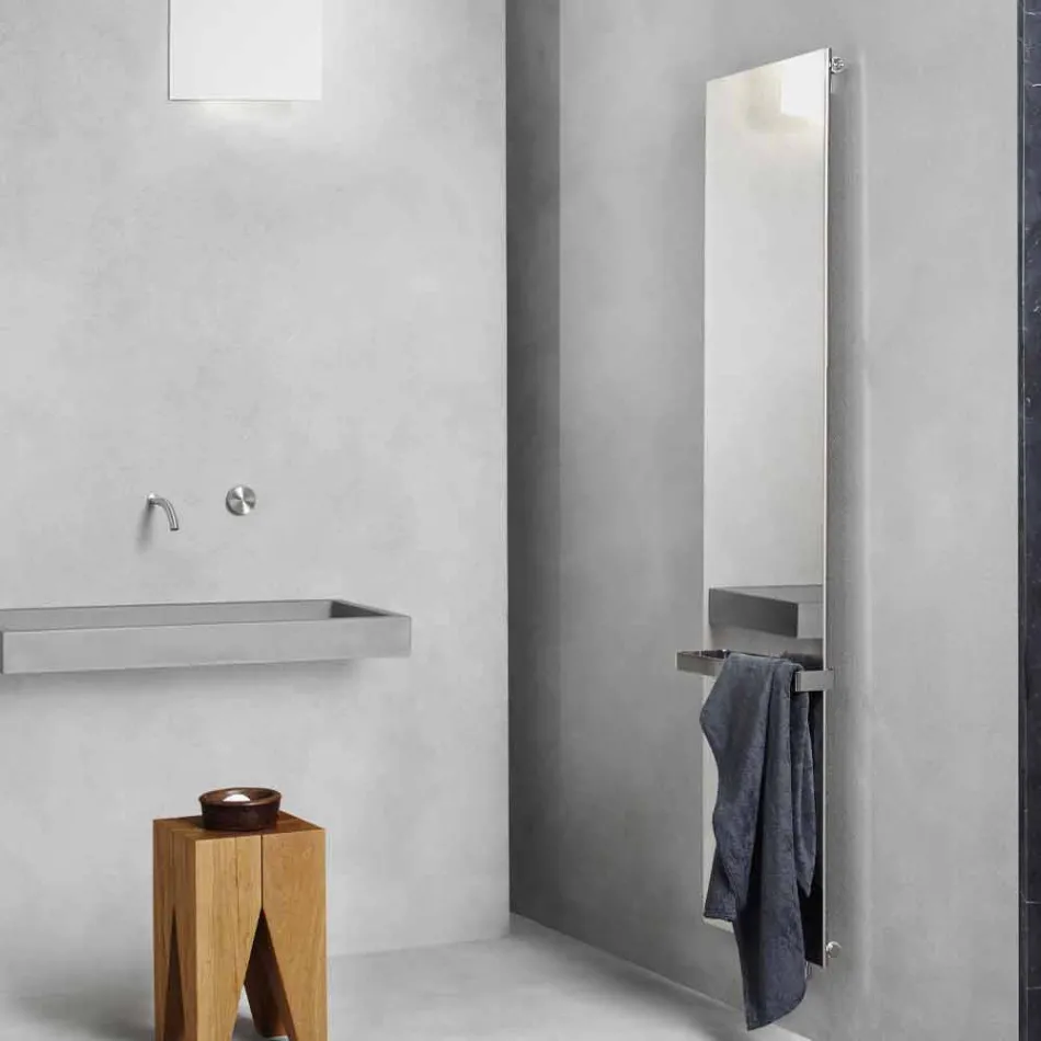 Vertical Radiant Plate in Stainless Steel Reflex Modern Design at 510 W - Ice Viadurini