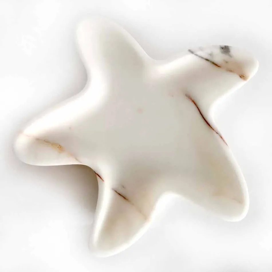 Modern Marble Saucer in the Shape of a Starfish Made in Italy - Ticcio Viadurini