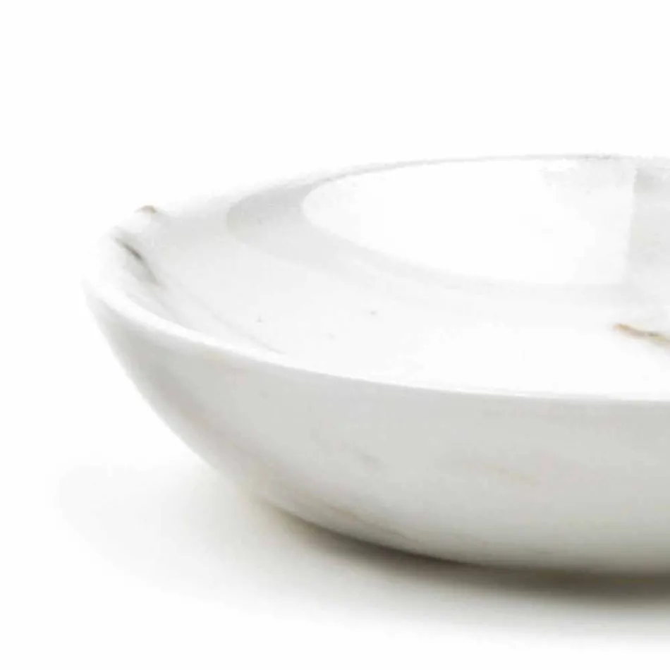 Modern Round Plate in Marble Various Colours Made in Italy - Pin Viadurini
