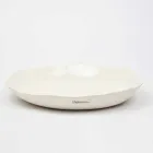 Italian Luxury White Porcelain Round Serving Plate - Arcimaesta Viadurini
