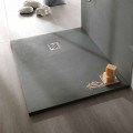 Shower Tray 100x70 Modern Design in White or Grey - Cupio Concrete Effect