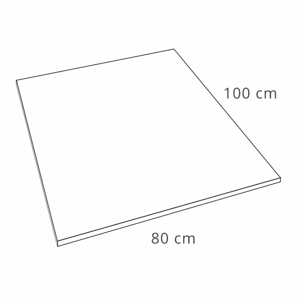 Shower Tray 100x80 in Resin Stone Effect Finish Modern Design - Domio Viadurini