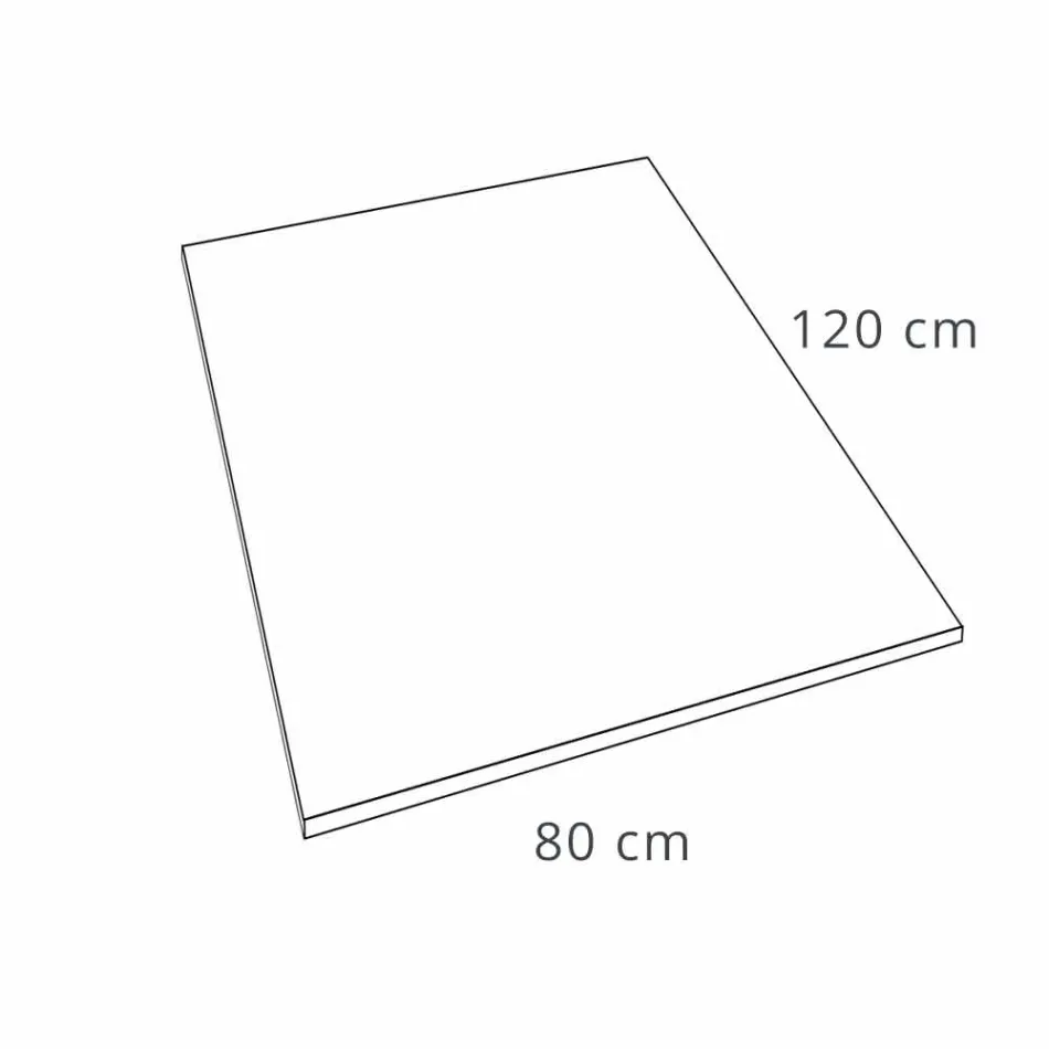 Shower Tray 120x80 cm in Resin Concrete Effect Modern Design - Cupio Viadurini