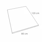 Resin Shower Tray 120x80 in Modern White Velvet Effect Finish - Estimo Viadurini