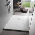 Modern 120x90 Shower Tray in Resin White Velvet Effect Finish - Estimo