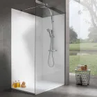 Modern Shower Tray 140x70 in White Velvet Effect Finish - Estimo Viadurini