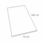 Shower Tray 160x70 Modern Design in White Resin Slate Effect - Sommo Viadurini