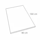 Shower Tray 160x80 cm in White Resin with Drain and Cover - Estimo Viadurini