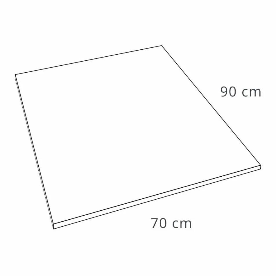 Shower Tray 90x70 in White Velvet Effect Resin with Drain Cover - Estimo Viadurini