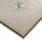 Shower Tray 90x70 in Resin Stone Effect Finish Modern Design - Domio Viadurini