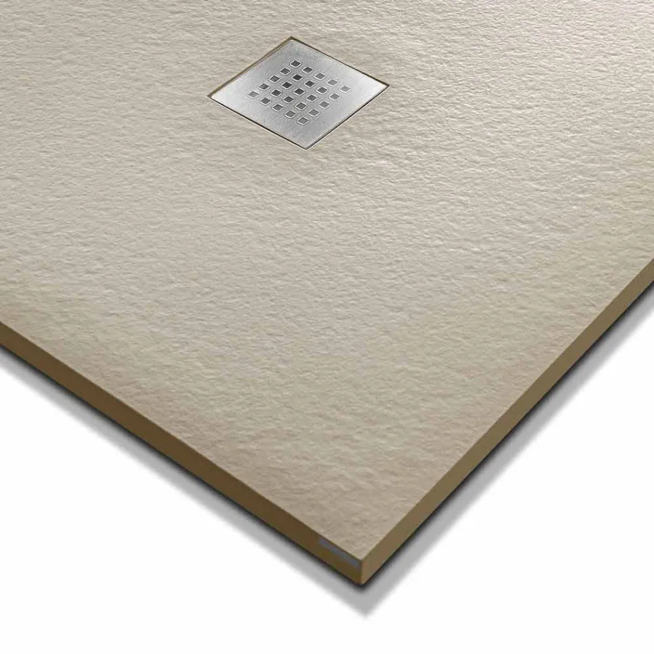 Shower Tray 90x70 in Resin Stone Effect Finish Modern Design - Domio Viadurini