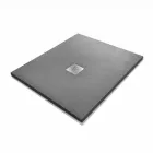 Shower Tray 90x70 in Resin Stone Effect Finish Modern Design - Domio Viadurini