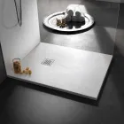 Modern Design Shower Tray in Resin Stone Effect 100x70 - Domio Viadurini
