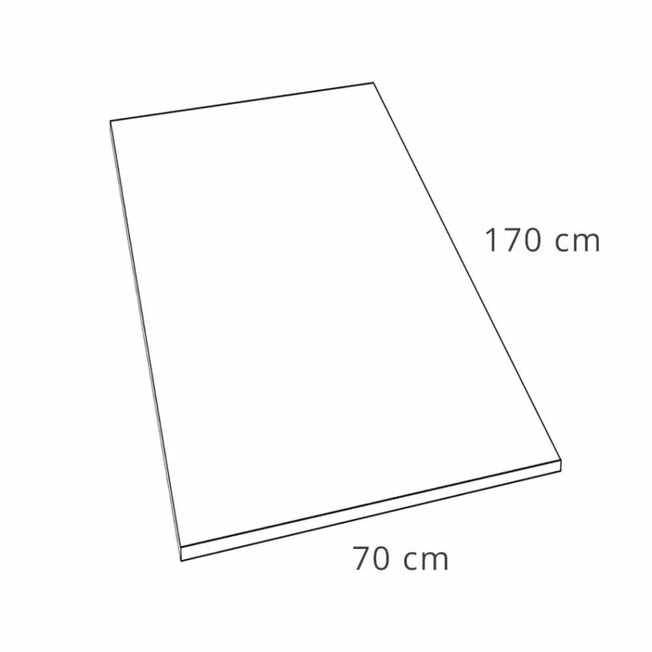 Slate Effect White Resin Shower Tray 170x70 Modern Design - Sommo Viadurini