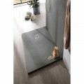Concrete Effect Resin Shower Tray 140x90 Modern Design - Cupio