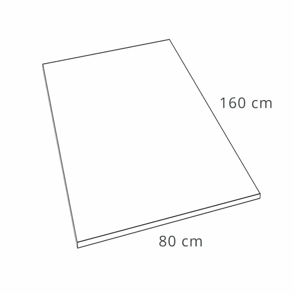 Modern Shower Tray 160x80 in Resin Concrete Effect Finish - Cupio Viadurini