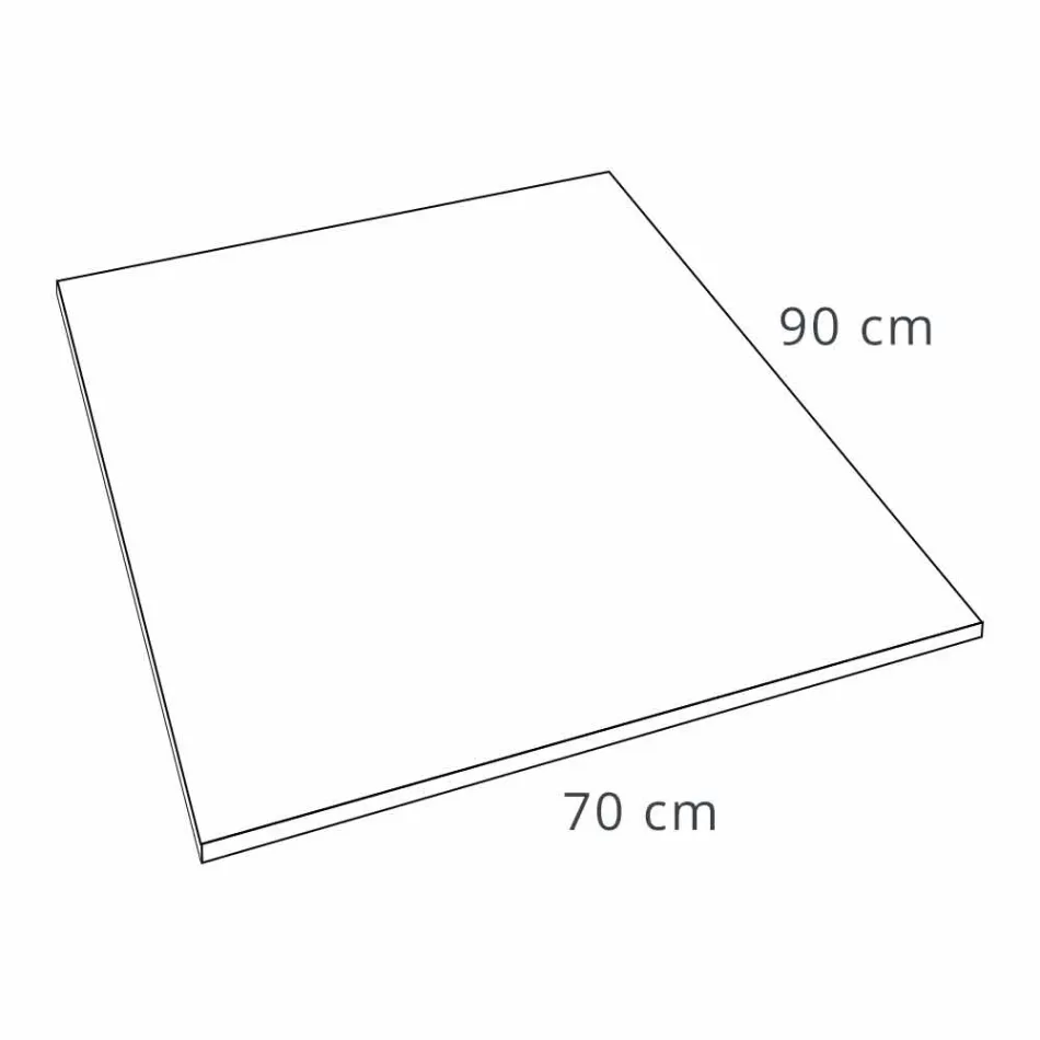 Modern Shower Tray 90x70 in White Resin Slate Effect - Sommo Viadurini