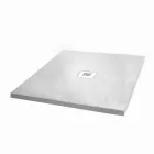 Modern Square Shower Tray 90x90 in White Resin Slate Effect - Sommo Viadurini