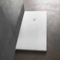 Modern Rectangular Shower Tray 160x80 in Stone Effect Resin - Domio