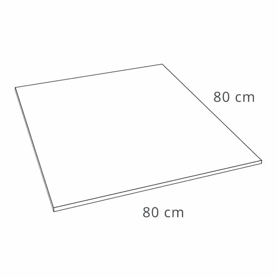 Square Shower Tray 80x80 in White Slate Effect Resin and Steel - Sommo Viadurini