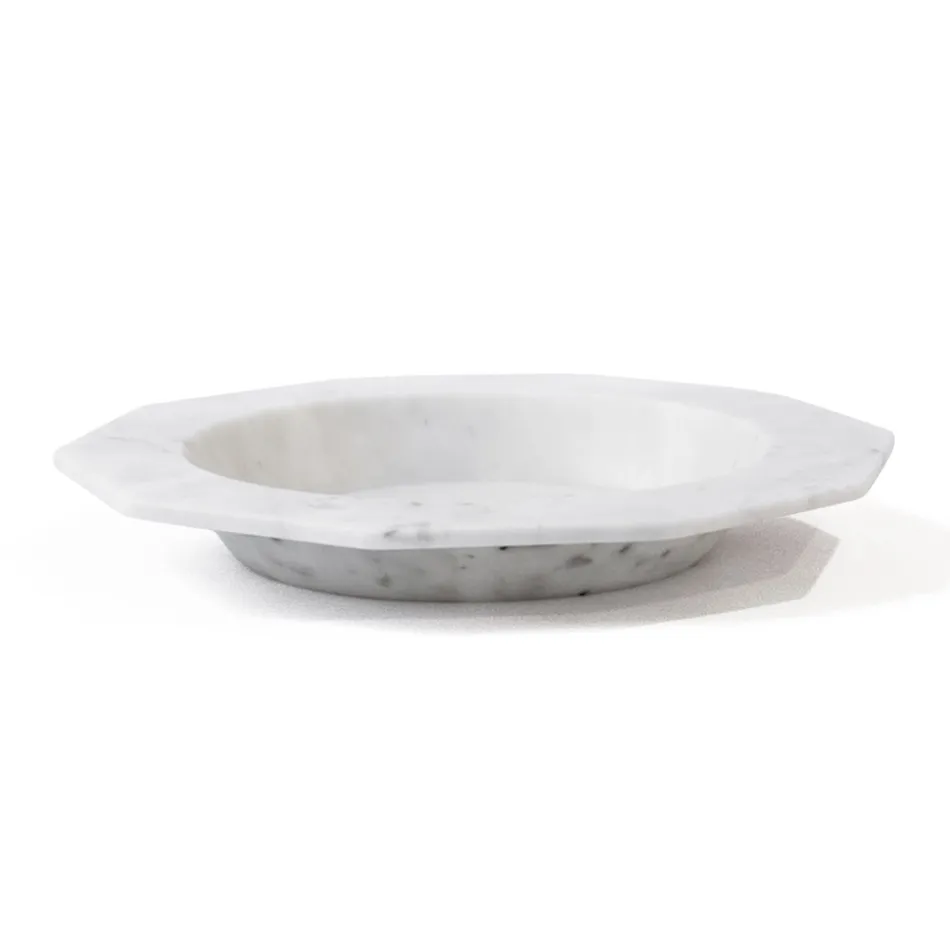Satin Marble Soup Plate Made in Italy - Yutaro Viadurini