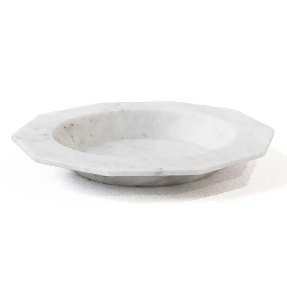 Satin Marble Soup Plate Made in Italy - Yutaro Viadurini
