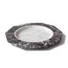 Flat Plate in Satin Marble Various Finishes Italian Luxury Design - Rhodium Viadurini