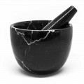 Small Mortar with Pestle in White Carrara Marble Made in Italy - Mirel