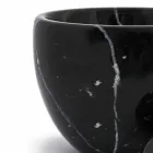 Small Mortar with Pestle in White Carrara Marble Made in Italy - Mirel Viadurini