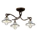 Ceiling Lamp with 3 or 4 Lights in Hand-Decorated Artisan Ceramic - Rome