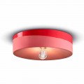 Circular Ceiling Light in Colored Ceramic Made in Italy - Ferroluce Pi