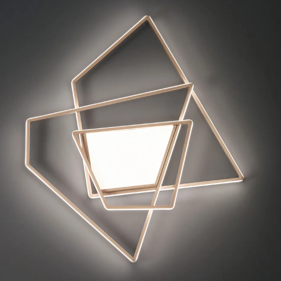 Dimmable LED Wall Lamp in Gold or Silver Metal - Galactic Viadurini