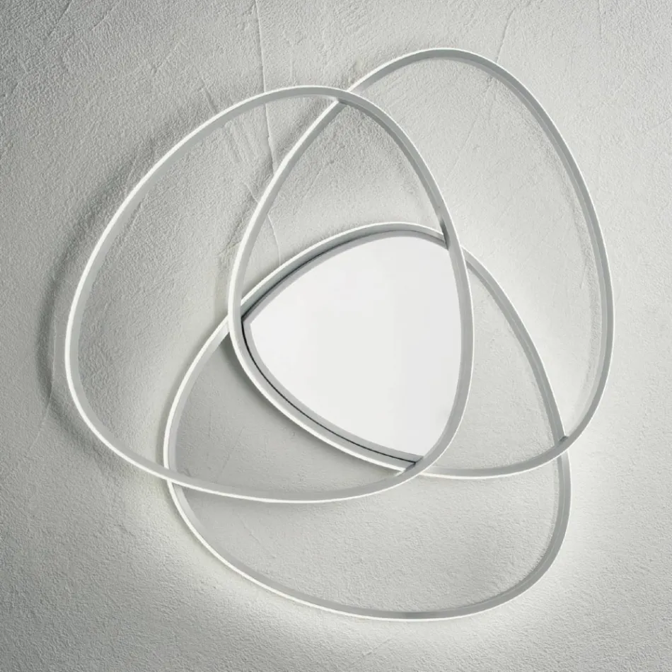 Ceiling Lamp LED Wall Lamp in Gold or Silver Finish Metal - Rosella Viadurini