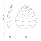 Wall Lamp in Metal and White Lycra Design in 3 Dimensions - Foliage Viadurini