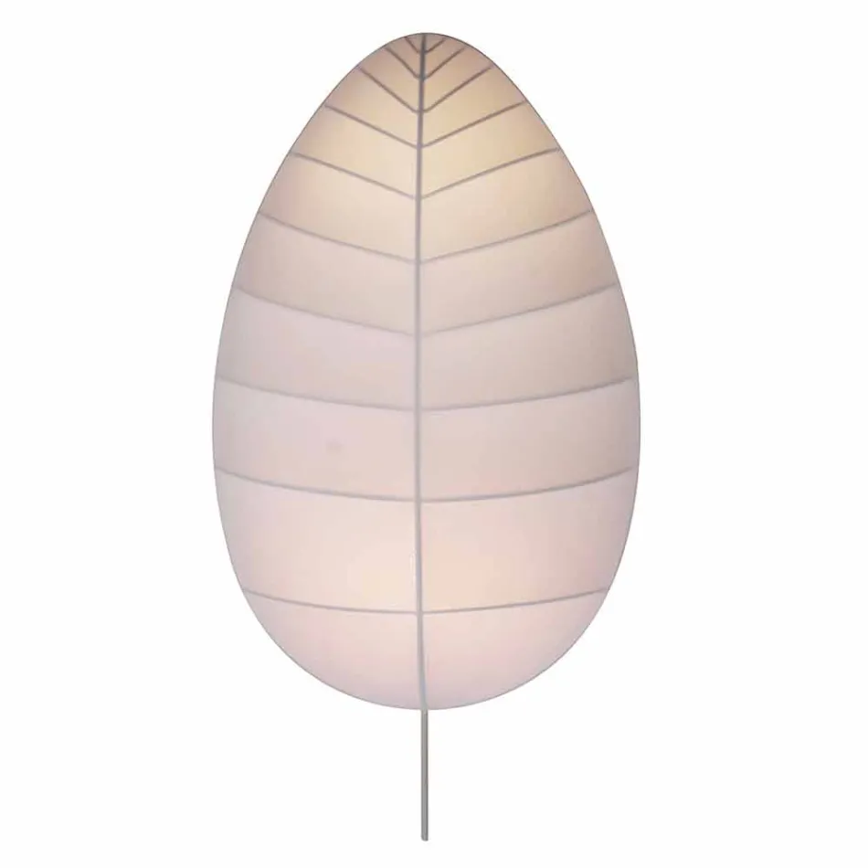 Wall Lamp in Metal and White Lycra Design in 3 Dimensions - Foliage Viadurini