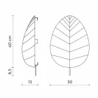 Wall Lamp in Metal and White Lycra Design in 3 Dimensions - Foliage Viadurini