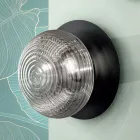 Wall Lamp in Blown Glass with Metal Structure - Swallow Viadurini