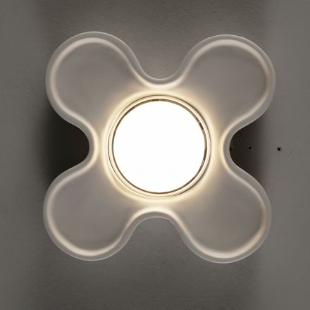 Artisan Ceiling Lamp in Ceramic and Aluminium Made in Italy - Toscot Clover Viadurini