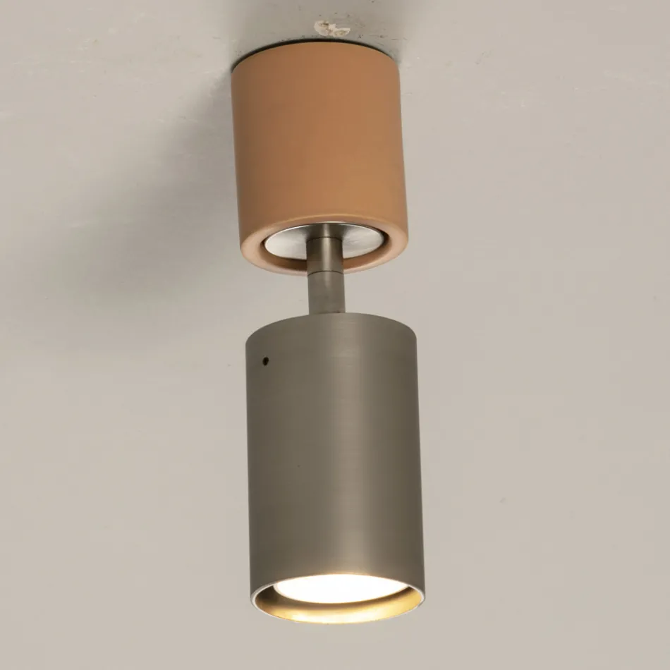 Artisan Ceiling Lamp in Ceramic and Metal Made in Italy - Toscot Match Viadurini